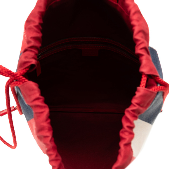 Pre-Loved Gucci Canvas Sylvie Stripe Logo Drawstring Backpack - Picture 5 of 9